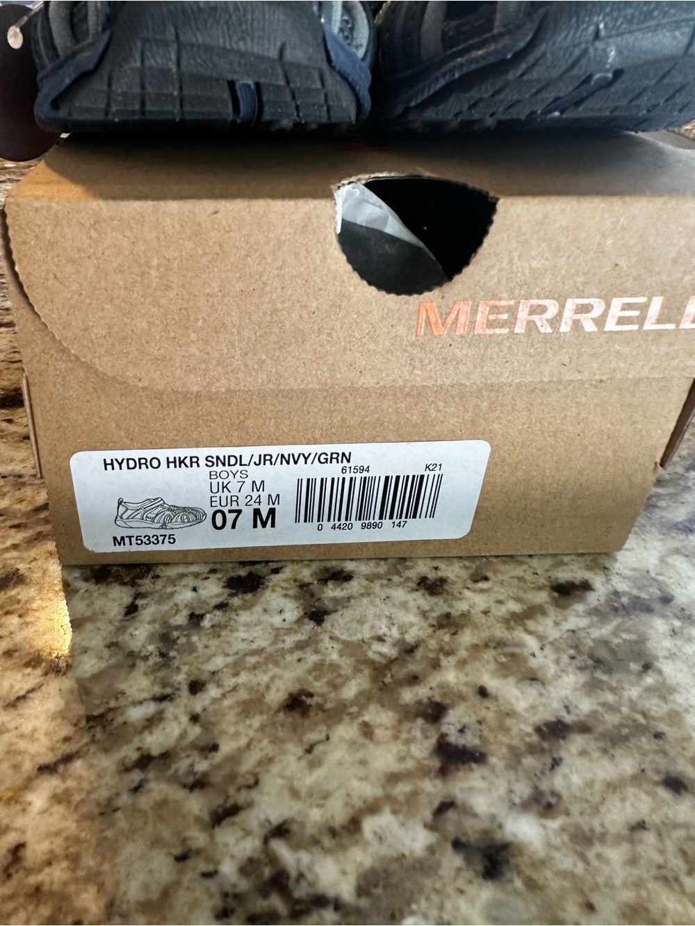 Merrell Kids Navy and Gray Closed-Toe Active Sandals - Picture 8 of 9